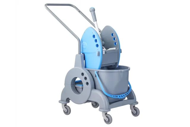 Wózek jednowiadrowy 15 l z kuwetą 8 l, niebieska prasa