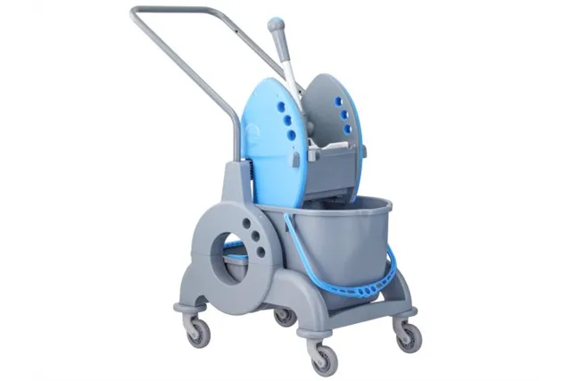 Wózek jednowiadrowy 15 l z kuwetą 8 l, niebieska prasa