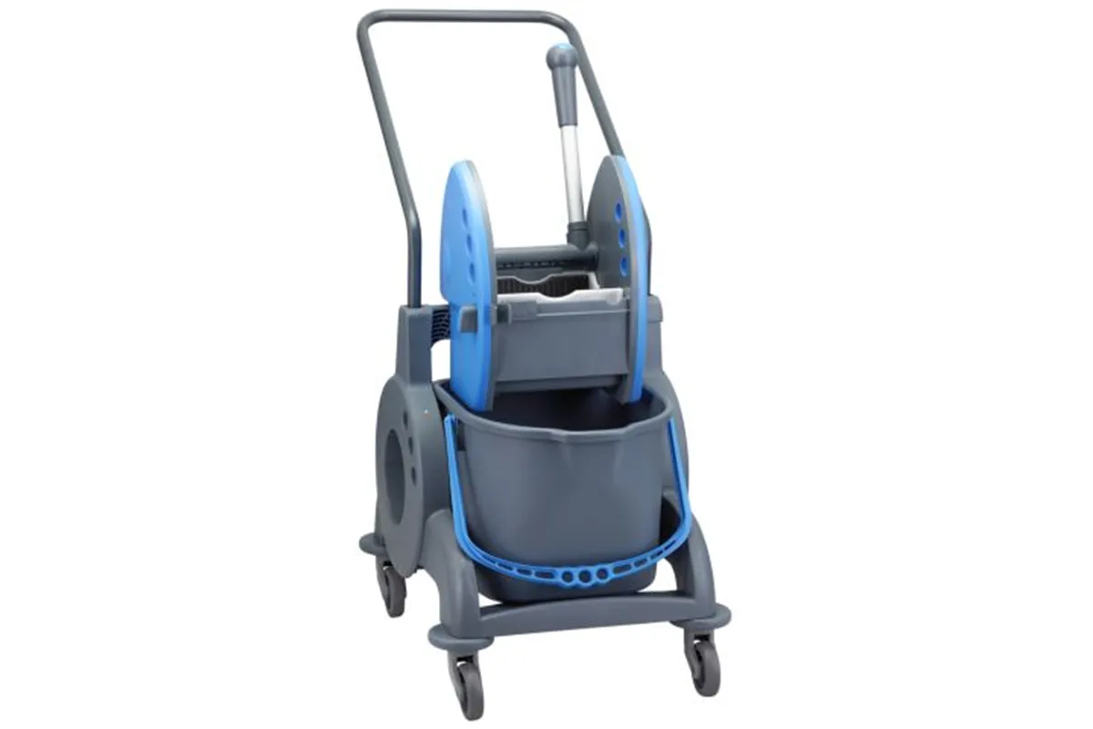 Wózek jednowiadrowy 15 l z kuwetą 8 l, niebieska prasa