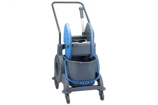 Wózek jednowiadrowy 15 l z kuwetą 8 l, niebieska prasa