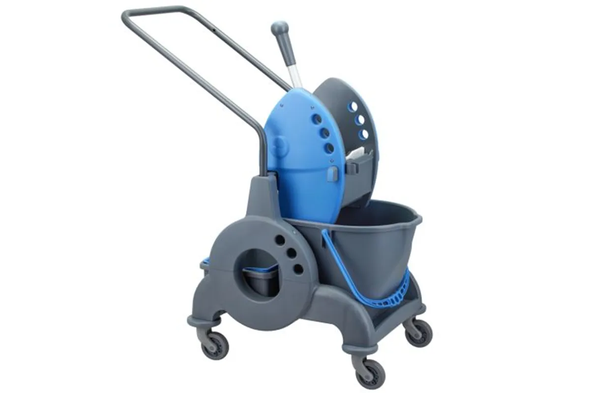 Wózek jednowiadrowy 15 l z kuwetą 8 l, niebieska prasa