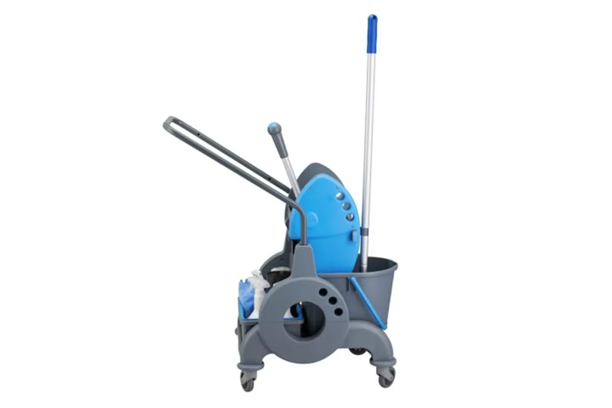 Wózek jednowiadrowy 15 l z kuwetą 8 l, niebieska prasa