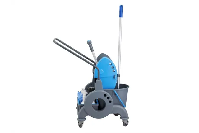 Wózek jednowiadrowy 15 l z kuwetą 8 l, niebieska prasa