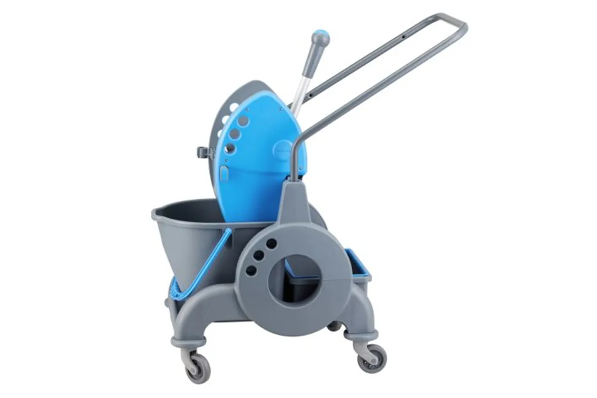 Wózek jednowiadrowy 15 l z kuwetą 8 l, niebieska prasa