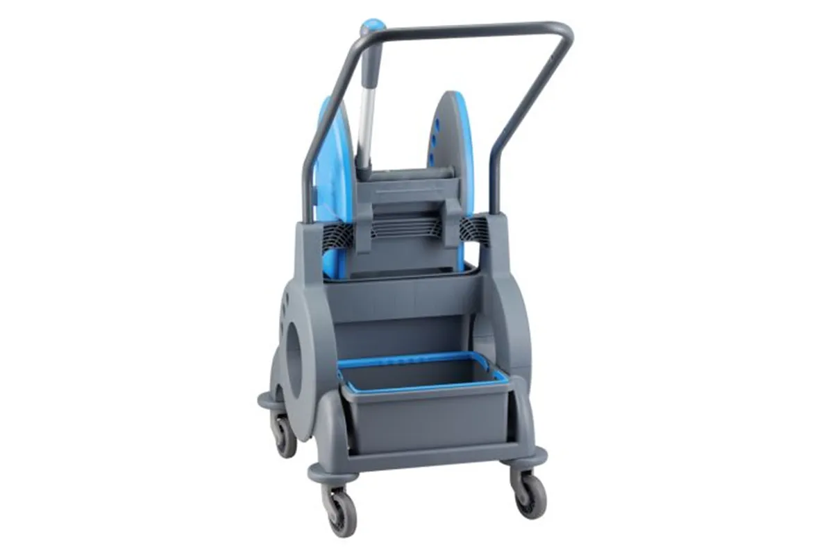 Wózek jednowiadrowy 15 l z kuwetą 8 l, niebieska prasa