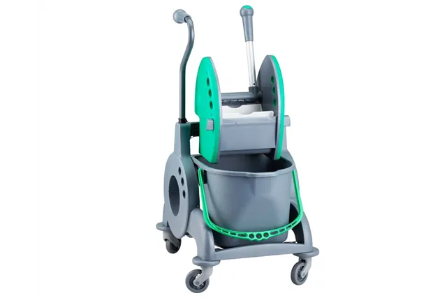 Wózek jednowiadrowy 15 l, z kuwetą 8 l, z prostą rączką, zielony