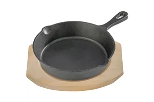 Patelnia żeliwna z podstawą drewnianą, Ø 200 mm Stalgast 049008