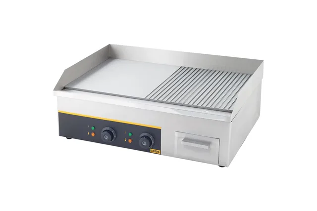 Płyta grillowa 1/2 gładka, 1/2 ryflowana, Gredil,  P 3.5 kW, U 230 V Gredil 745120