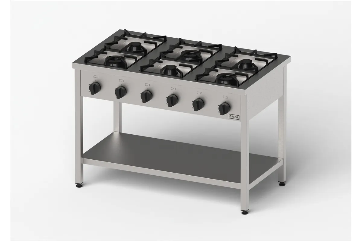 Kuchnia gazowa, Gredil, skręcana, 1200x700x850 mm, P 33.5 kW, G20/20 mbar Gredil 976611