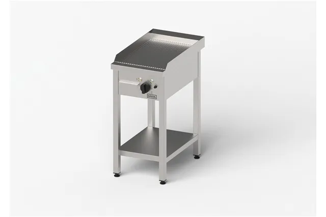 Płyta grillowa elektryczna, ryflowana, Gredil, 400x700x850 mm, P 4.0 kW, U 400 V Gredil 977302