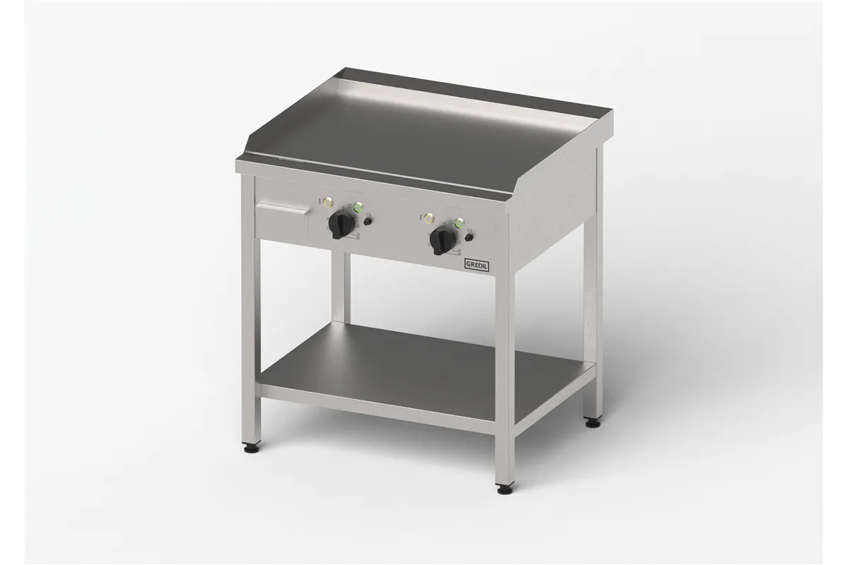 Płyta grillowa elektryczna, gładka, Gredil, 800x700x850 mm, P 8.1 kW, U 400 V Gredil 977311