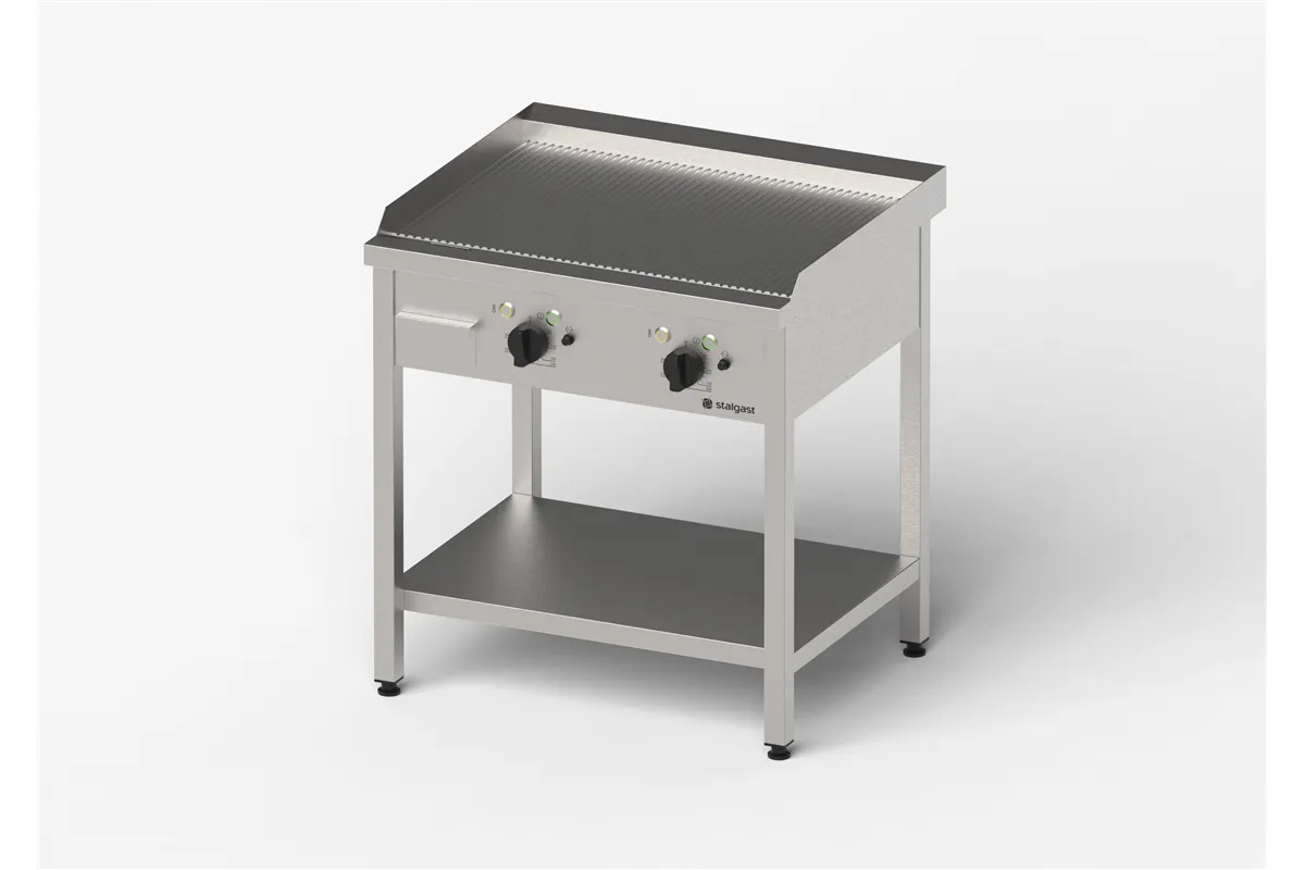 Płyta grillowa elektryczna, ryflowana, Gredil, 800x700x850 mm, P 8.1 kW, U 400 V Gredil 977312