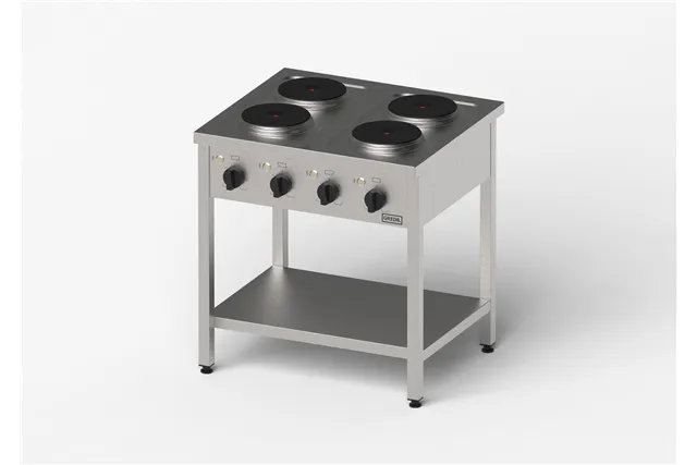 Kuchnia elektryczna, Gredil, 800x700x850 mm, 4-płytowa, P 10.4 kW, U 400 V Gredil 977500
