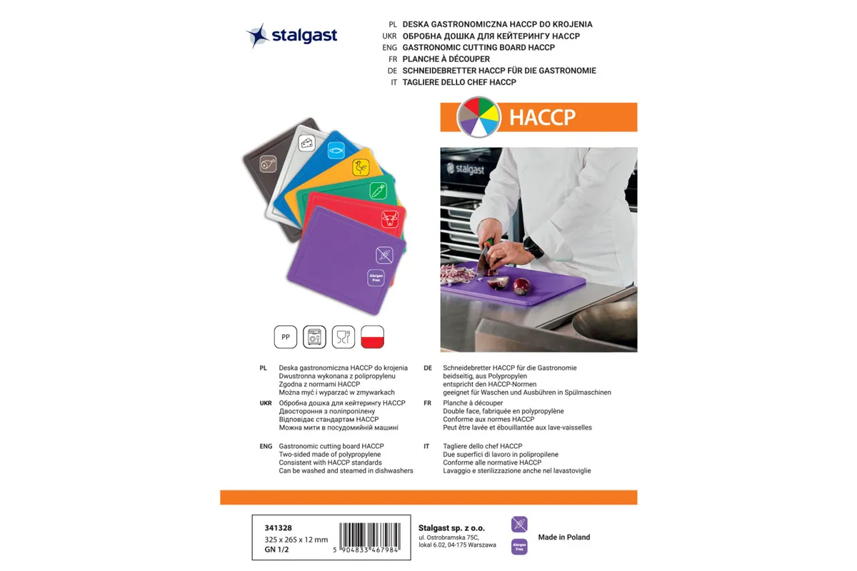 Deska do krojenia, fioletowa, HACCP, GN 1/2 Stalgast 341328