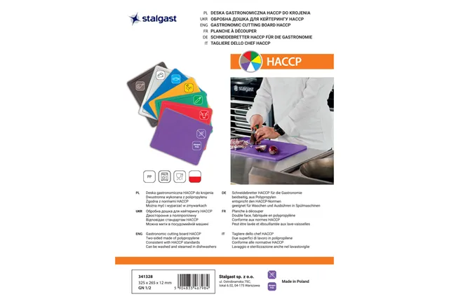 Deska do krojenia, fioletowa, HACCP, GN 1/2 Stalgast 341328