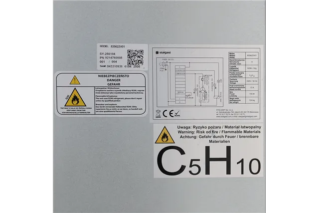 Szafa chłodnicza ze stali nierdzewnej na nóżkach, Frost, GN 2/1, V 460 l Stalgast 835622