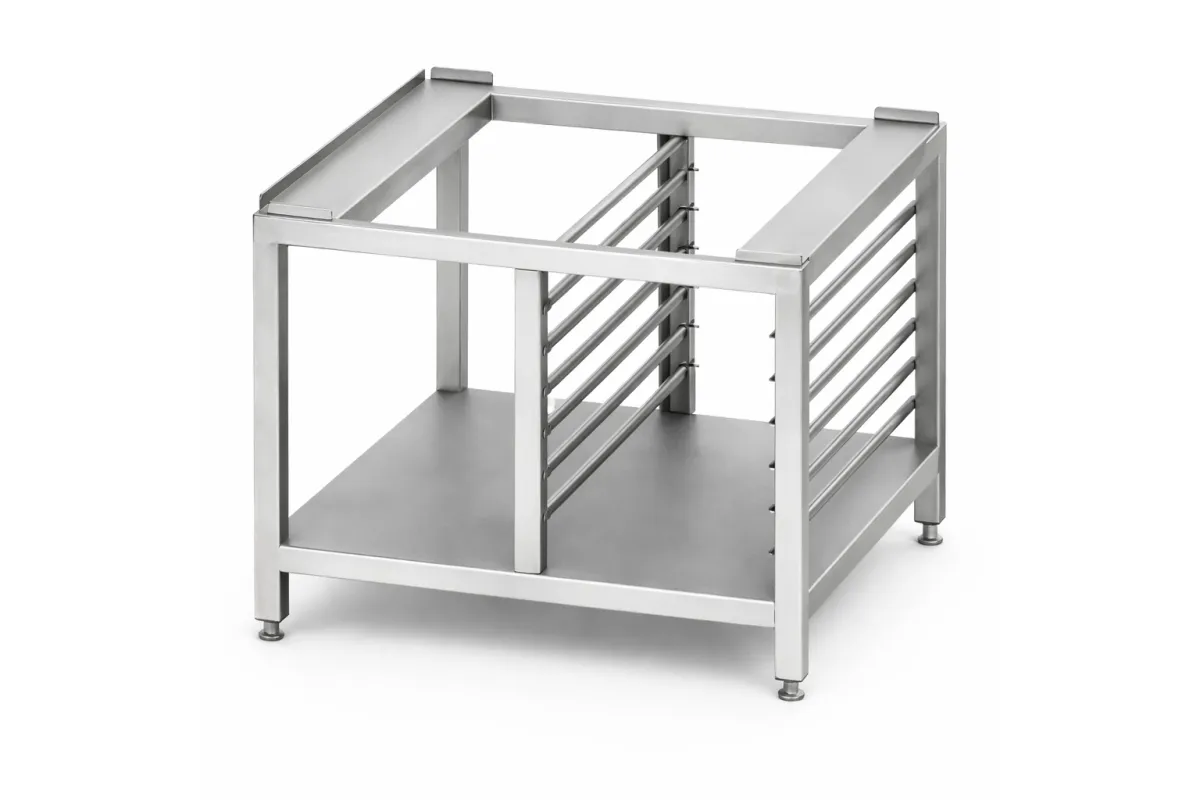 Podstawa dla schładzarko-zamrażarki dla SKC 4 szafka otwarta po lewej stronie, po prawej miejsce z prowadnicami dla GN 1/1