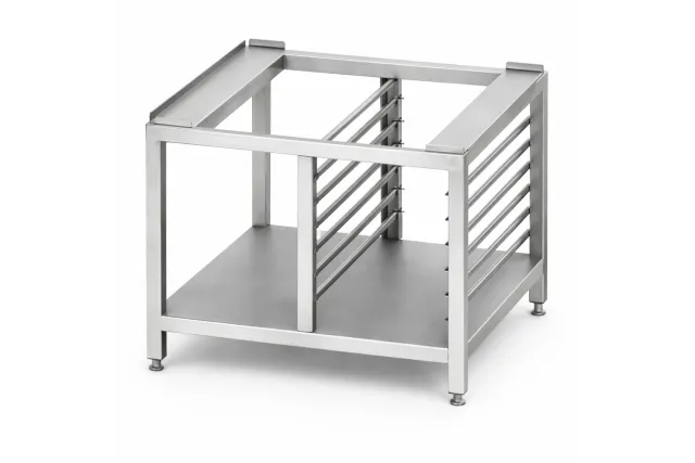 Podstawa dla schładzarko-zamrażarki dla SKC 4 szafka otwarta po lewej stronie, po prawej miejsce z prowadnicami dla GN 1/1