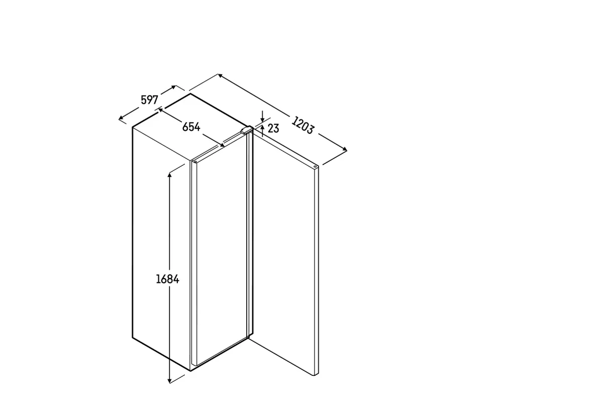 Chłodziarka z chłodzeniem obiegowym 327L 1684x597x654mm LED Liebherr MRFvd3501