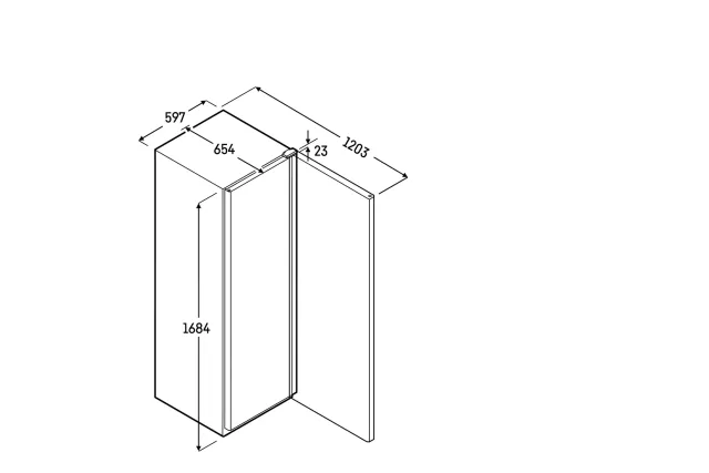 Chłodziarka z chłodzeniem obiegowym 347 l 168,4x59,7x65,4 cm LED drzwi przeszklone Liebherr MRFvd 3501