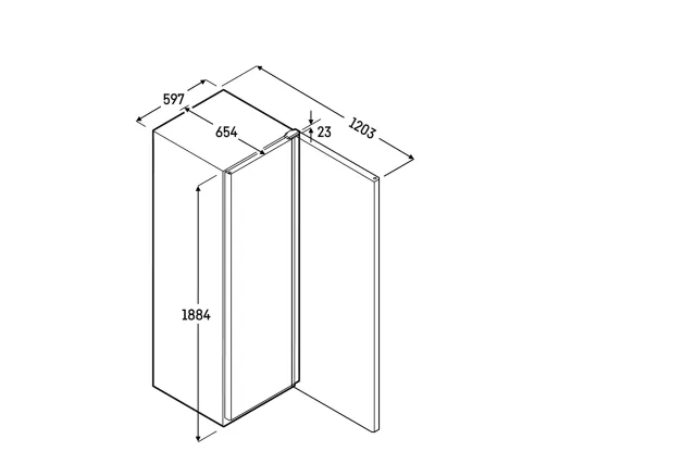 Chłodziarka z chłodzeniem obiegowym 377 l 188,4x59,7x65,4 cm biała Liebherr MRFec 4001