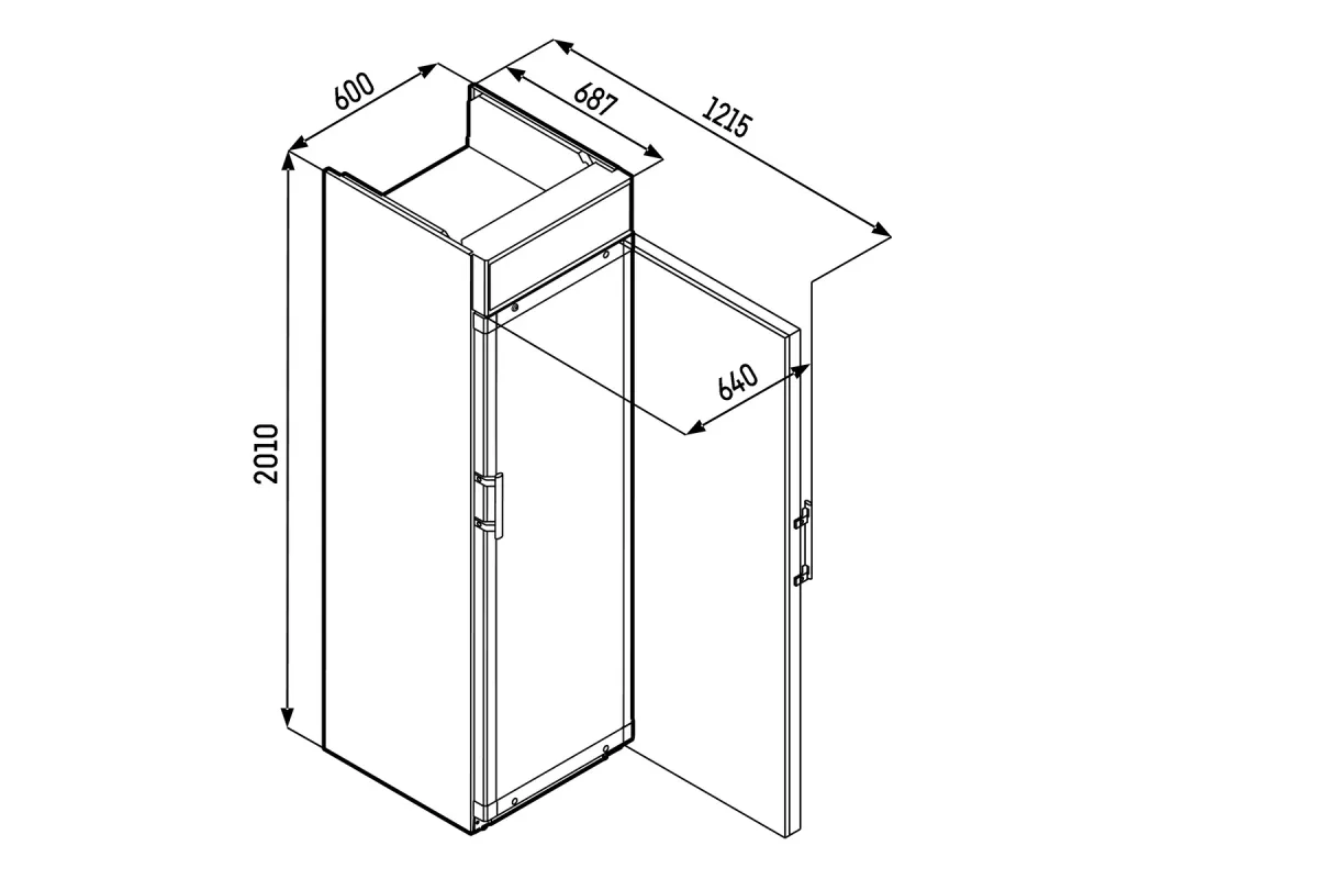 Witryna chłodnicza z chłodzeniem obiegowym 403 l 201x60x68,7 cm biała drzwi przeszklone Liebherr FKDv 4203
