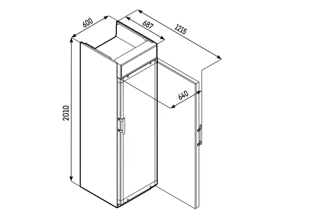 Witryna chłodnicza z chłodzeniem obiegowym 403 l 201x60x68,7 cm biała drzwi przeszklone Liebherr FKDv 4203