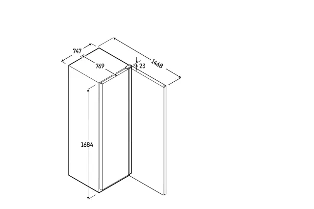 Chłodziarka z chłodzeniem obiegowym 569 l 168,4x74,7x76,9 cm LED drzwi przeszklone Liebherr MRFvd 5511