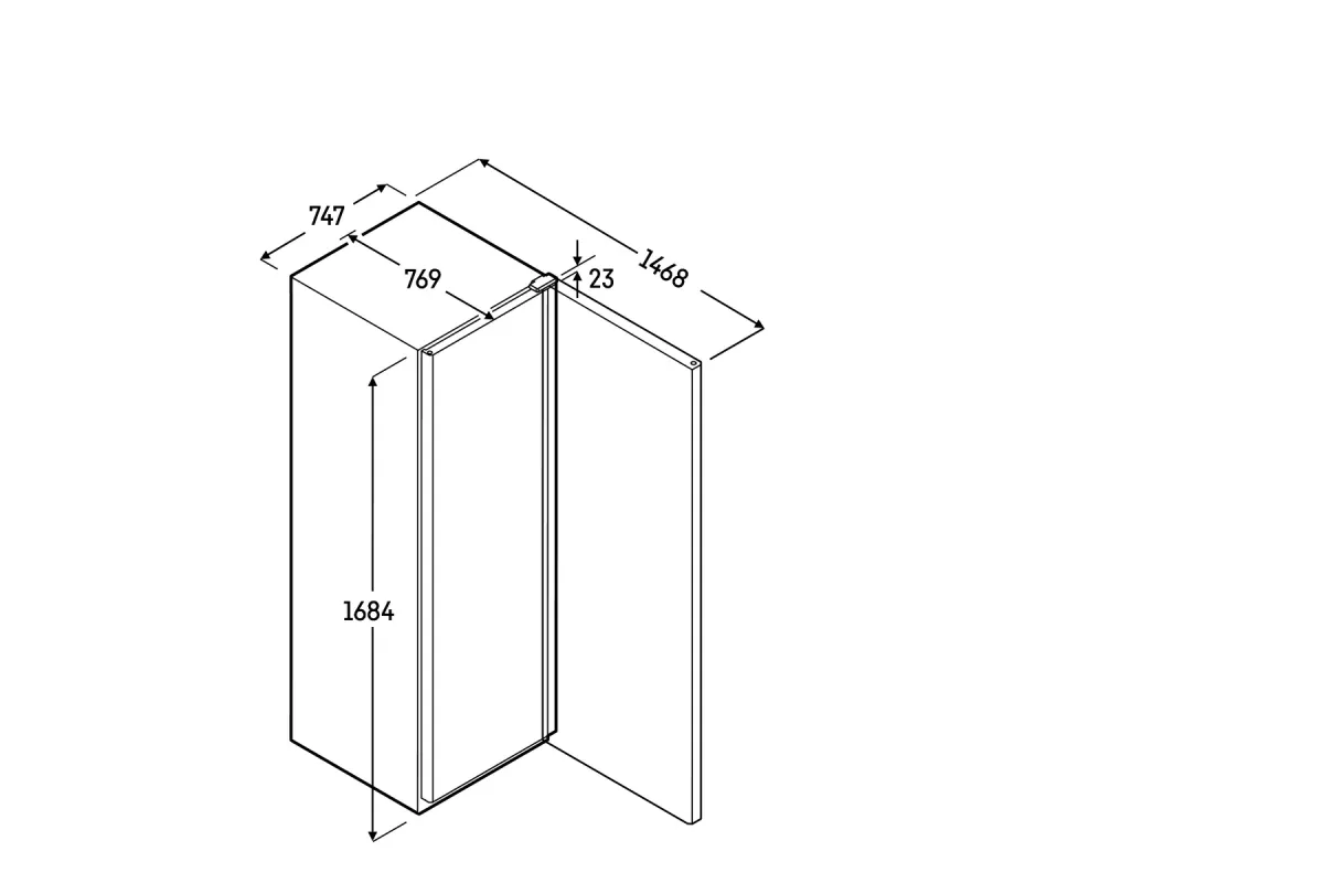 Chłodziarka z chłodzeniem obiegowym  544 l 168,4x74,7x76,9 cm LED Liebherr MRFvd 5501