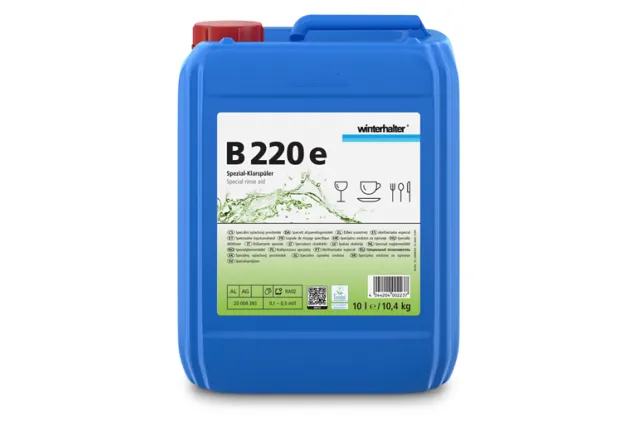 Winterhalter B220e – ekologiczny kwaśny nabłyszczacz do zmywarek przemysłowych, kanister 5L
