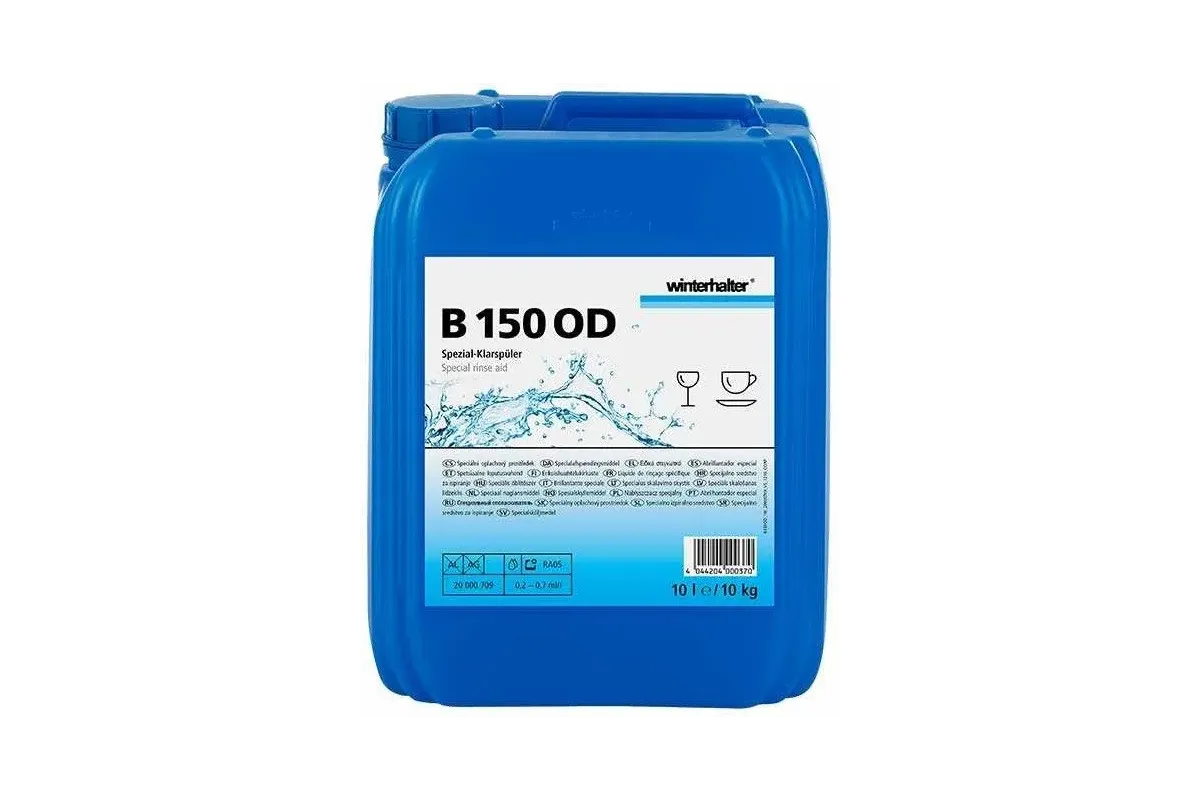 Winterhalter B150OD – specjalny nabłyszczacz do zmywarek przemysłowych, eliminacja zapachów, kanister 10L