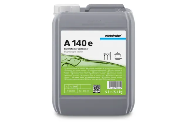Winterhalter A140e – enzymatyczny środek do namaczania naczyń, usuwanie pozostałości białka, 10L Kanister