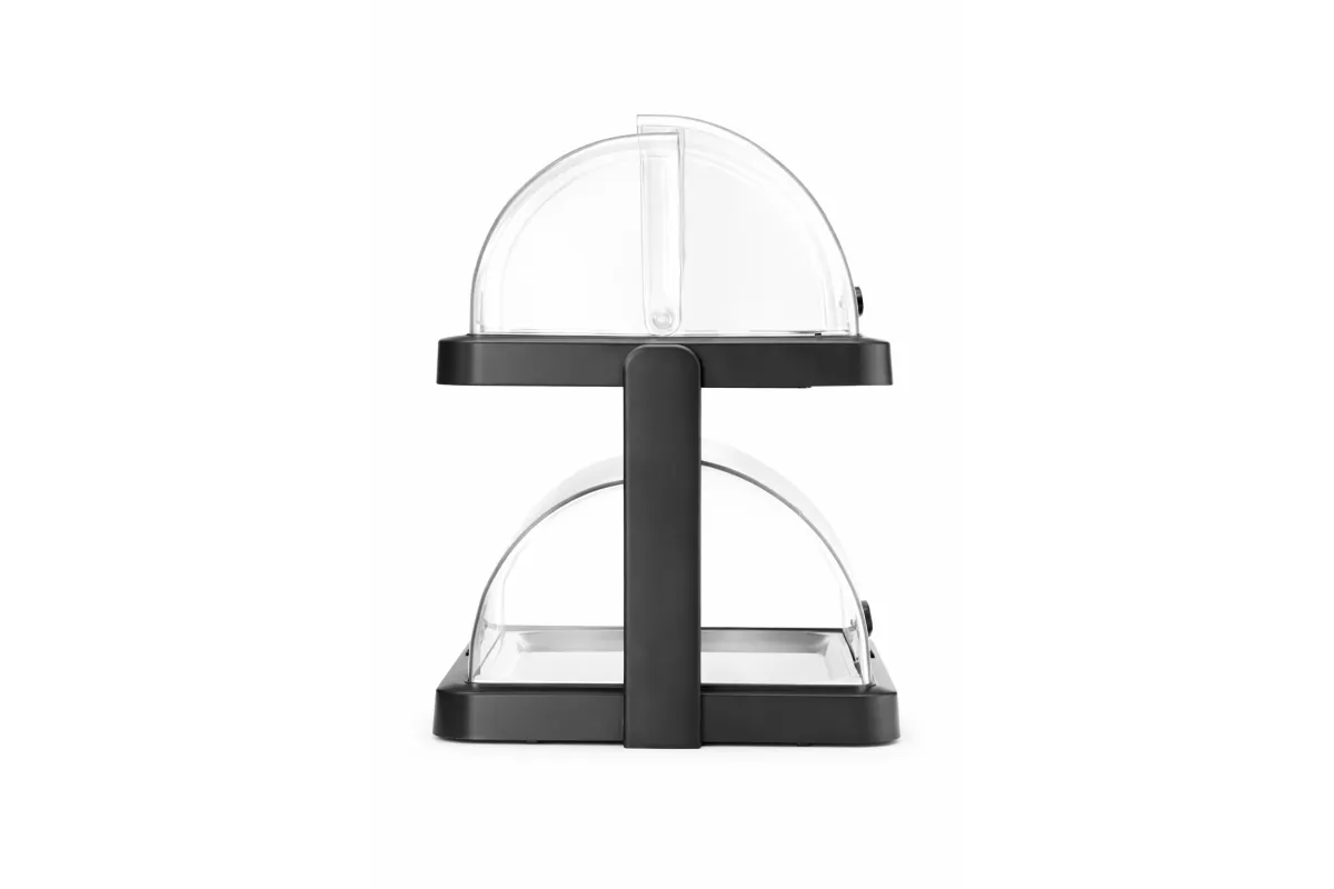 Witrynka chłodząca roll-top Duo UNIQ 480x355x480 mm, taca 400x300 mm, ABS/PET, czarna, Hendi 871812