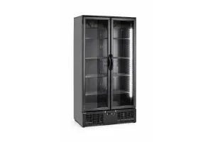 Lodówka barowa 2-drzwiowa, 384L, 900x530x(H)1820mm, czarna Arktic Hendi 237014