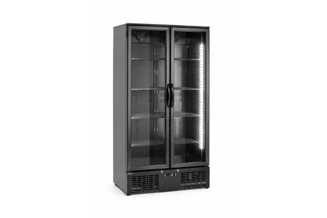 Lodówka barowa 2-drzwiowa, 384L, 900x530x(H)1820mm, czarna Arktic Hendi 237014