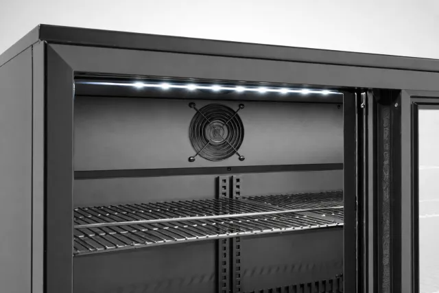 Lodówka barowa z podwójnymi drzwiami suwanymi, 158L, 900x520x(H)870mm, czarna Arktic 236888