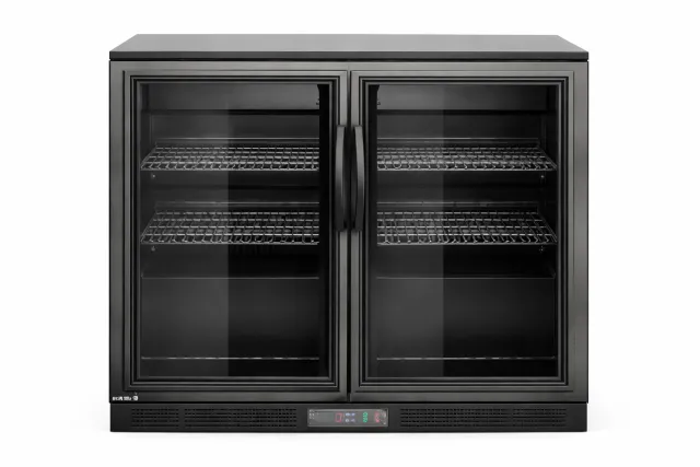 Lodówka barowa z podwójnymi drzwiami suwanymi, 158L, 900x520x(H)870mm, czarna Arktic 236888