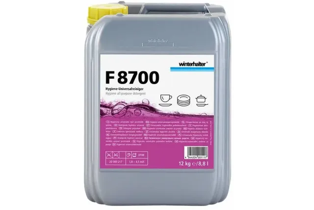 Winterhalter F8700 – uniwersalny detergent higieniczny do zmywarek przemysłowych, do twardej wody, 12 kg