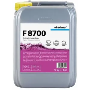 Winterhalter F8700 – uniwersalny detergent higieniczny do zmywarek przemysłowych, do twardej wody, 12 kg