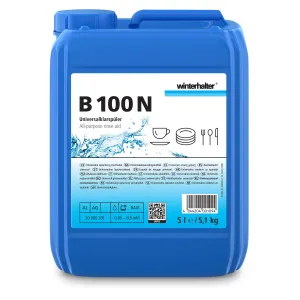 Winterhalter B100N – uniwersalny nabłyszczacz do zmywarek przemysłowych, kanister 5L