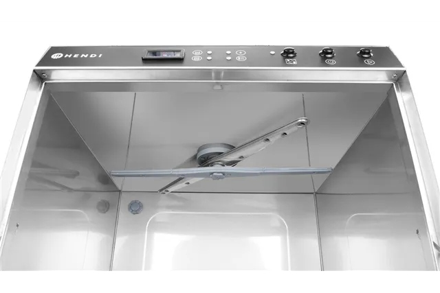 Zmywarka gastronomiczna podblatowa 50x50 Doppio z dozownikiem detergentu i pompą spustową 400V 4900W Hendi 237366