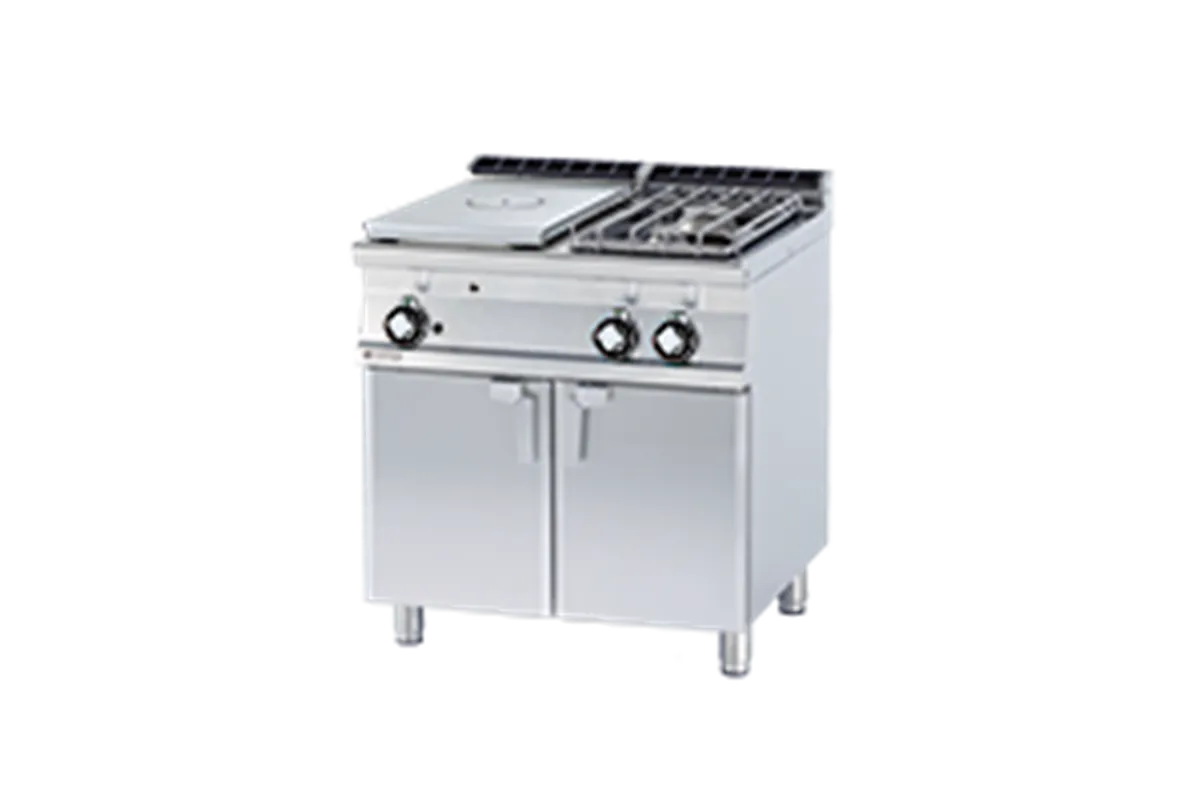 TP2-78 G/P ﻿﻿Kuchnia żeliwna gazowa z szafką RM Gastro 00000917