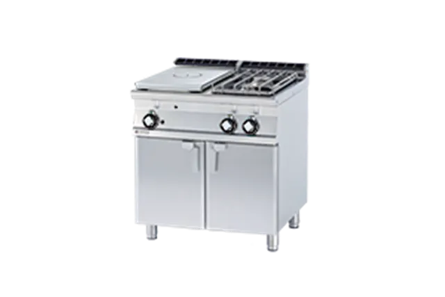 TP2-78 G/P ﻿﻿Kuchnia żeliwna gazowa z szafką RM Gastro 00000917