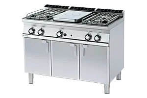 TP4-712 G/P ﻿﻿Kuchnia żeliwna gazowa z szafką RM Gastro 00006022