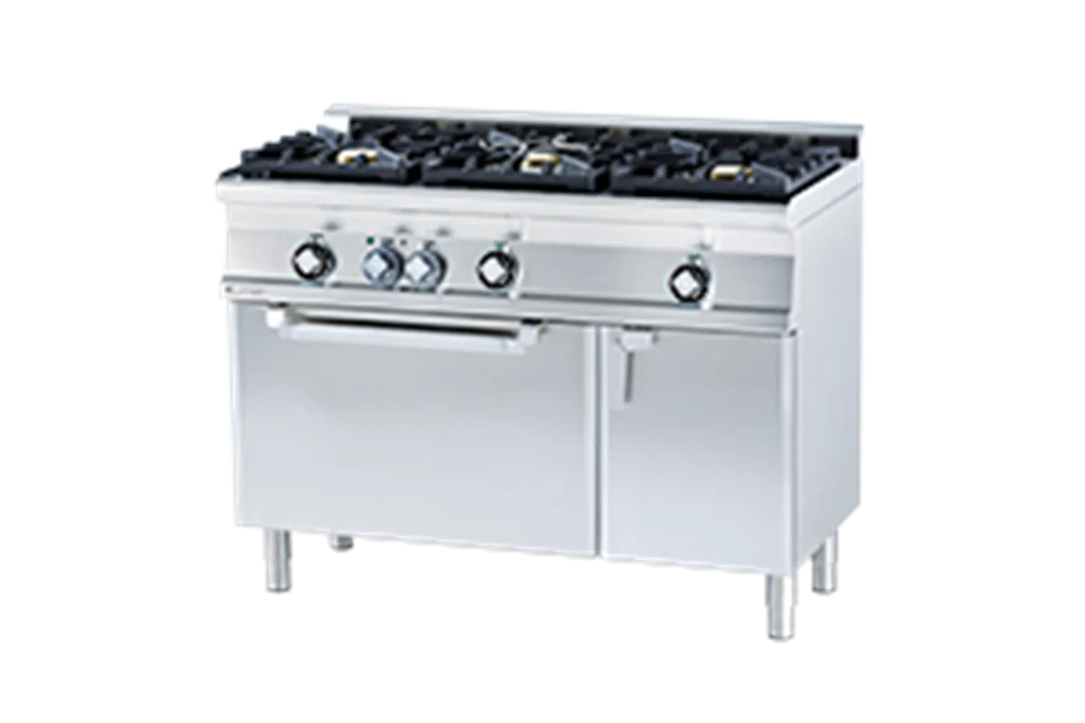 CF3-612 GEMV WOK ﻿﻿Kuchnia gazowa WOK z piekarnikiem elektrycznym RM Gastro 00006013