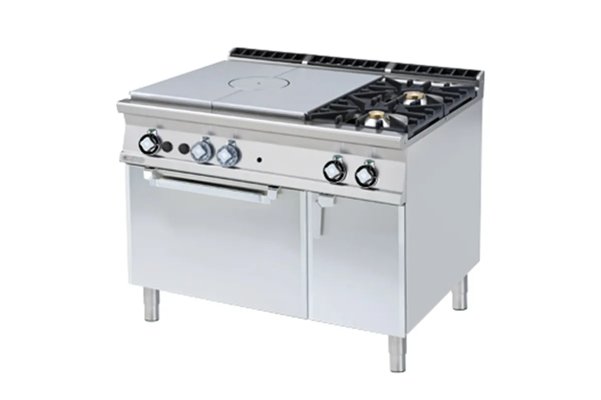 TPF2-912 GEV ﻿﻿Kuchnia żeliwna gazowa z piekarnikiem elektrycznym RM Gastro 00001095
