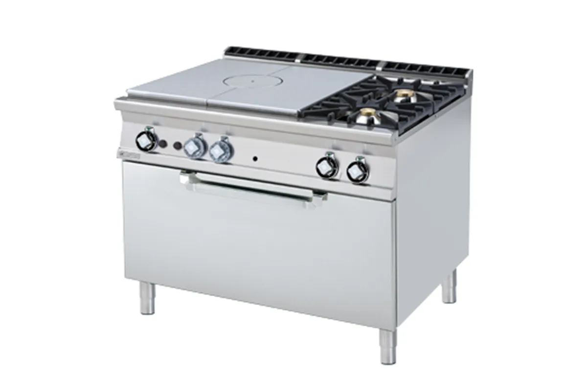 TPF2-912 G ﻿﻿Kuchnia żeliwna z ﻿piekarnikiem gazowa RM Gastro 00001096