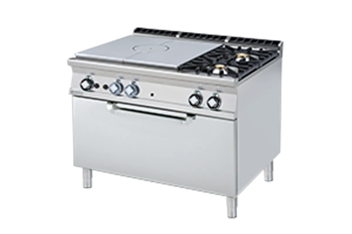 TPF2-912 GE ﻿﻿Kuchnia żeliwna gazowa z piekarnikiem elektrycznym RM Gastro 00001097
