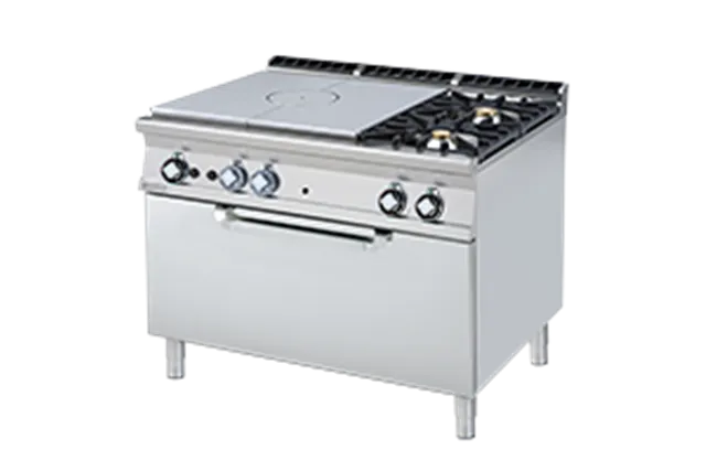 TPF2-912 GE ﻿﻿Kuchnia żeliwna gazowa z piekarnikiem elektrycznym RM Gastro 00001097