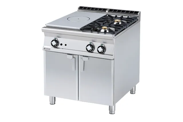 TP2-98 G ﻿﻿Kuchnia żeliwna z ﻿szafką gazowa RM Gastro 00001078